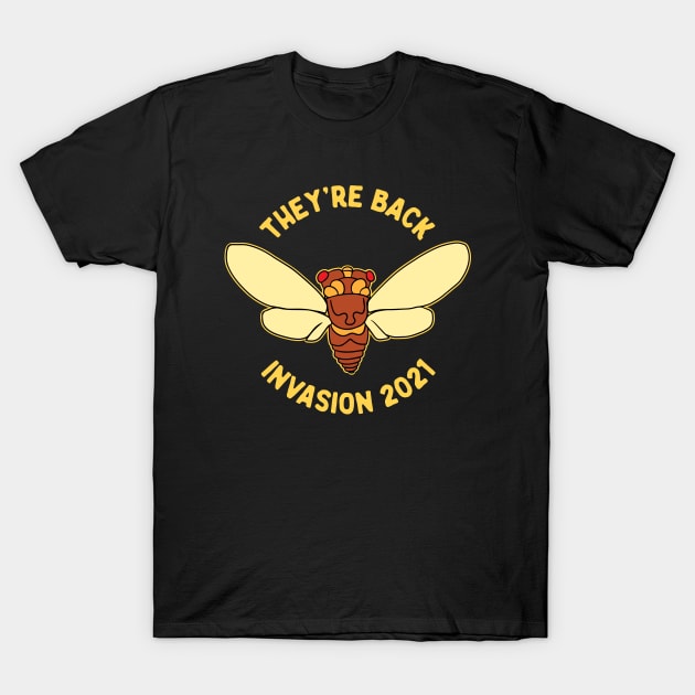 Cicada Invasion 2021 They're Back T-Shirt by Huhnerdieb Apparel